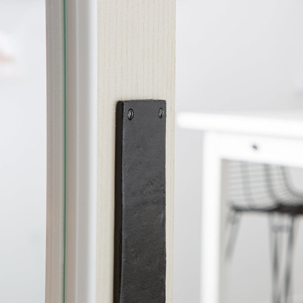 Nicola Spring 65mm X 295mm Black Rustic Door Push Plate
