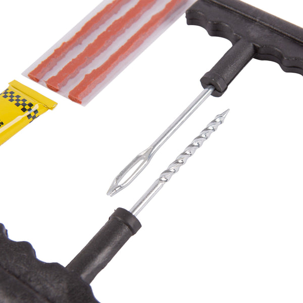 Nicola Spring 6pc Black Car Tyre Puncture Repair Kit