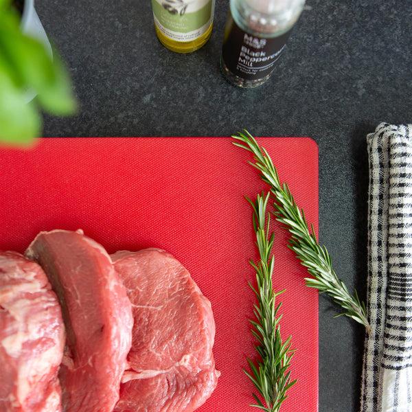 Nicola Spring 6pc Multi Colour-Coded Plastic Chopping Board Set