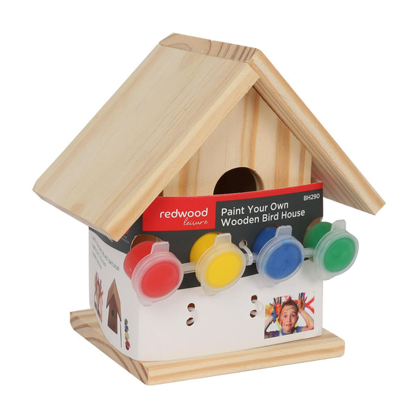 nicola spring 6pc Paint Your Own Wooden Bird House Kit