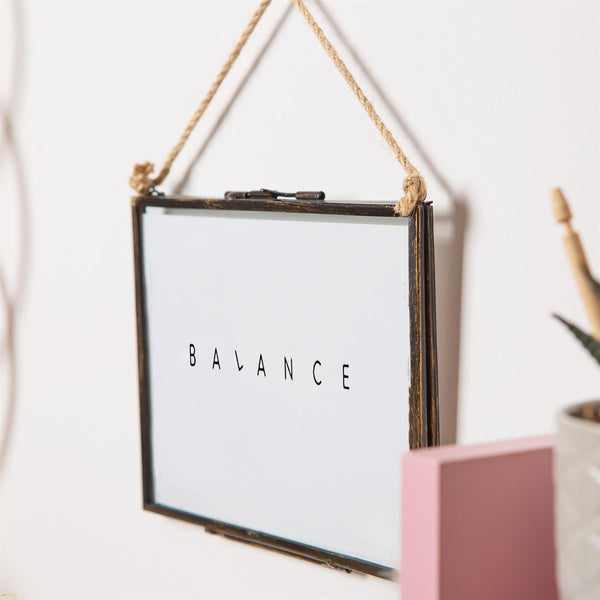 Nicola Spring 7" X 5" Black Hanging Metal Photo Frame