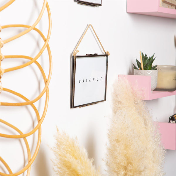 Nicola Spring 7" X 5" Black Hanging Metal Photo Frame