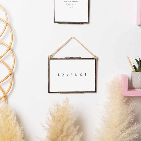 Nicola Spring 7" X 5" Black Hanging Metal Photo Frame