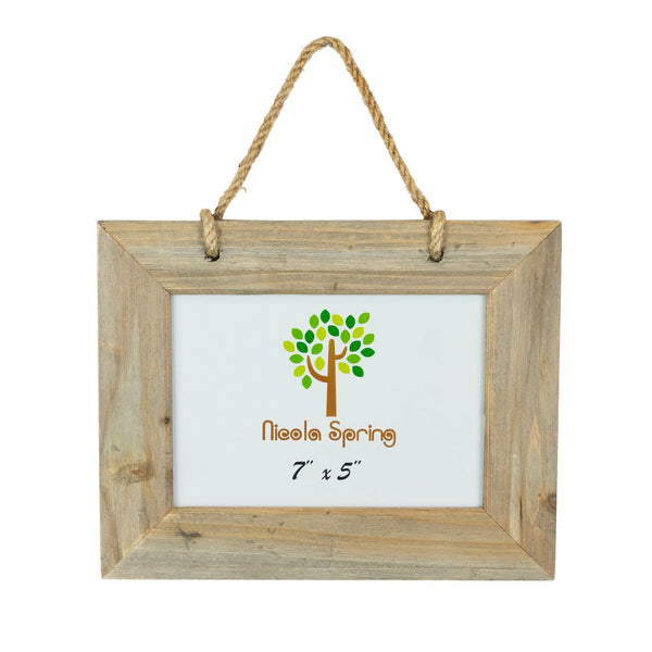 nicola spring 7" x 5" Natural Wooden Hanging Photo Frame