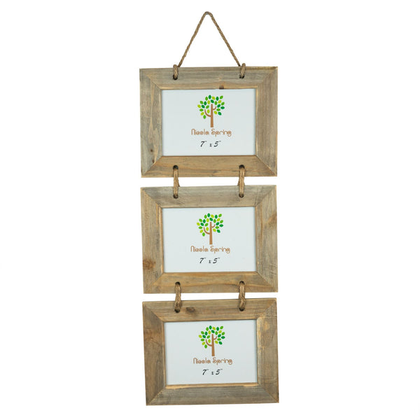 nicola spring 7" x 5" Wooden Hanging Triple Photo Frame