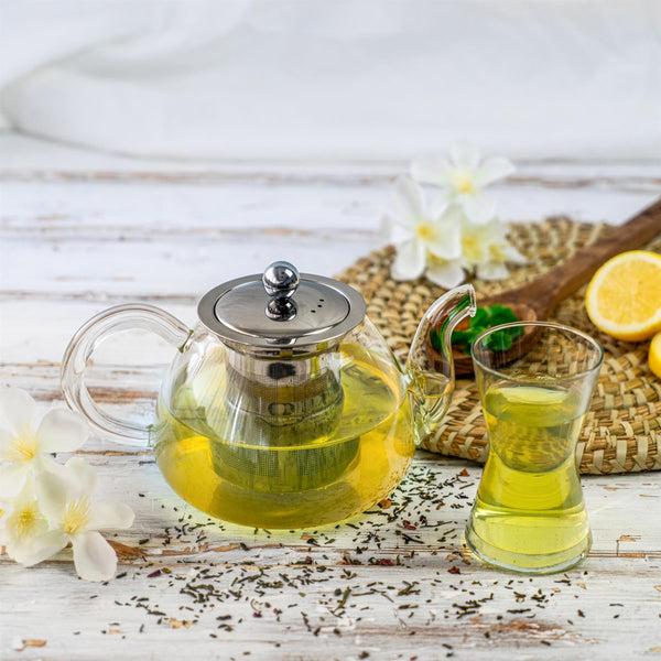 Nicola Spring 700ml Clear Glass Teapot With Stainless Steel Infuser