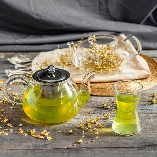 Nicola Spring 700ml Clear Glass Teapot With Stainless Steel Infuser