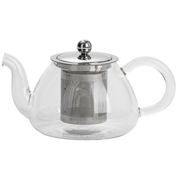 nicola spring 700ml Clear Glass Teapot with Stainless Steel Infuser