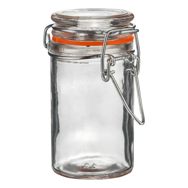 nicola spring 70ml Air tight Classic Glass Storage Jar + Four Free Coloured Seals
