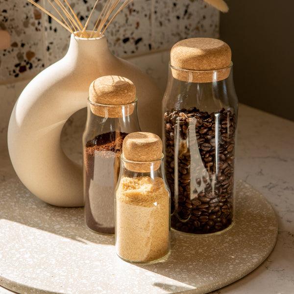 Nicola Spring 720ml Glass Storage Bottle With Cork Lid