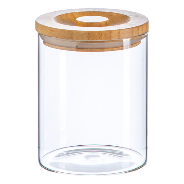 nicola spring 750ml Scandi Storage Jar with Carved Wooden Lid