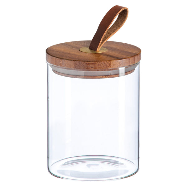 nicola spring 750ml Scandi Storage Jar with Leather Loop Lid