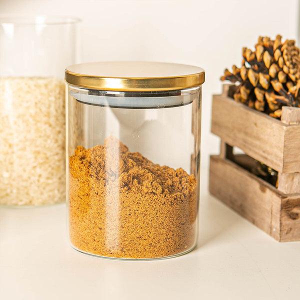 Nicola Spring 750ml Scandi Storage Jar With Metallic Lid