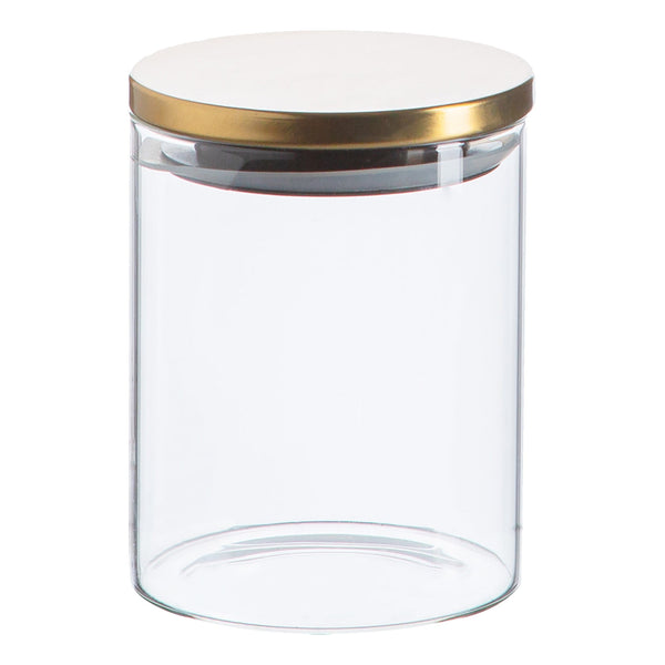 nicola spring 750ml Scandi Storage Jar with Metallic Lid