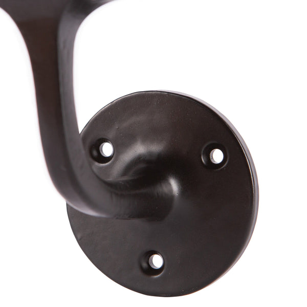 Nicola Spring 75mm X 85mm Black Wrought Iron Handrail Bracket
