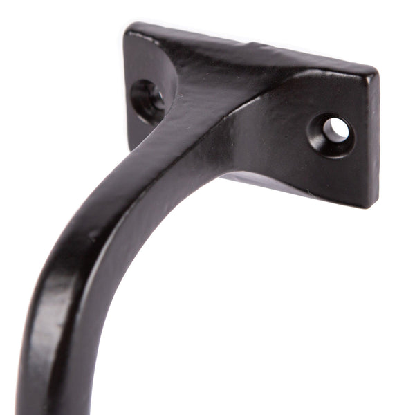 Nicola Spring 75mm X 85mm Black Wrought Iron Handrail Bracket