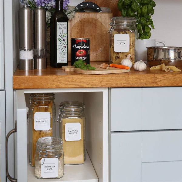 Nicola Spring 760ml Air Tight Square Glass Jar With Clip-Top Lid