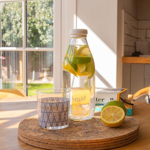 Nicola Spring 7pc Tallo Tumbler Glasses Set With Bottle