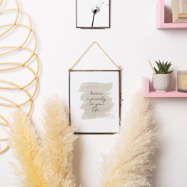 Nicola Spring 8" X 10" Black Hanging Metal Photo Frame