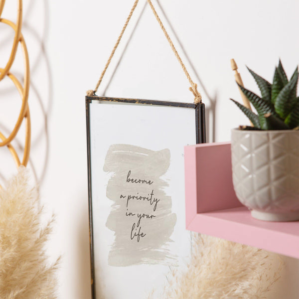 Nicola Spring 8" X 10" Black Hanging Metal Photo Frame