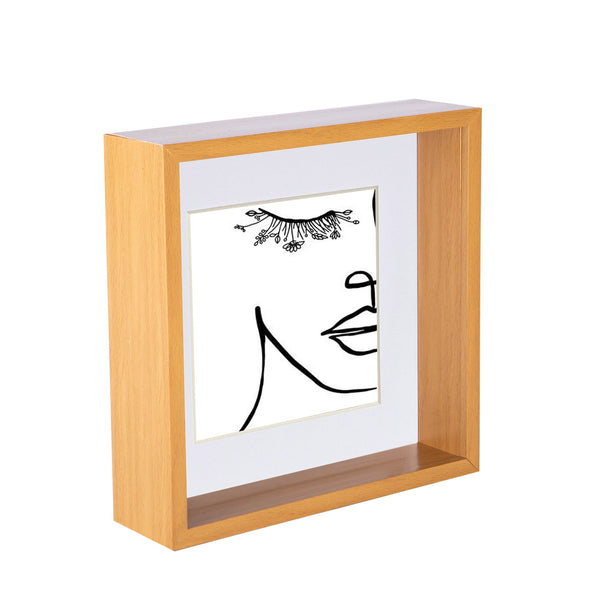 Nicola Spring 8" X 8" 3D Deep Box Photo Frame With 6" X 6" Mount