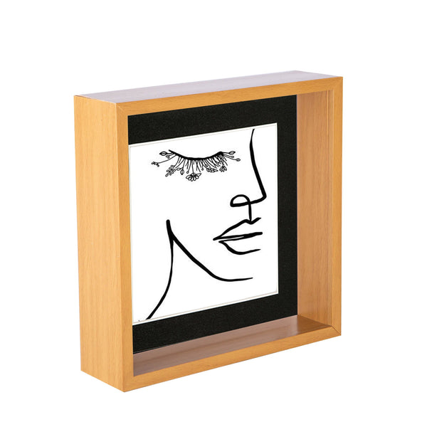 nicola spring 8" x 8" 3D Deep Box Photo Frame with 6" x 6" Mount