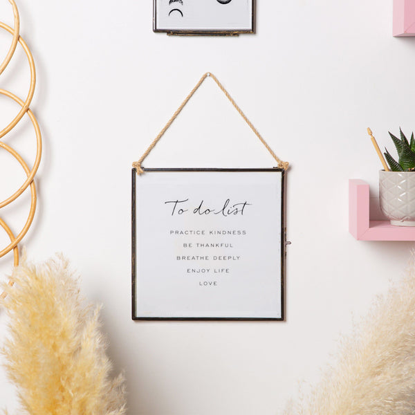 Nicola Spring 8" X 8" Black Hanging Metal Photo Frame