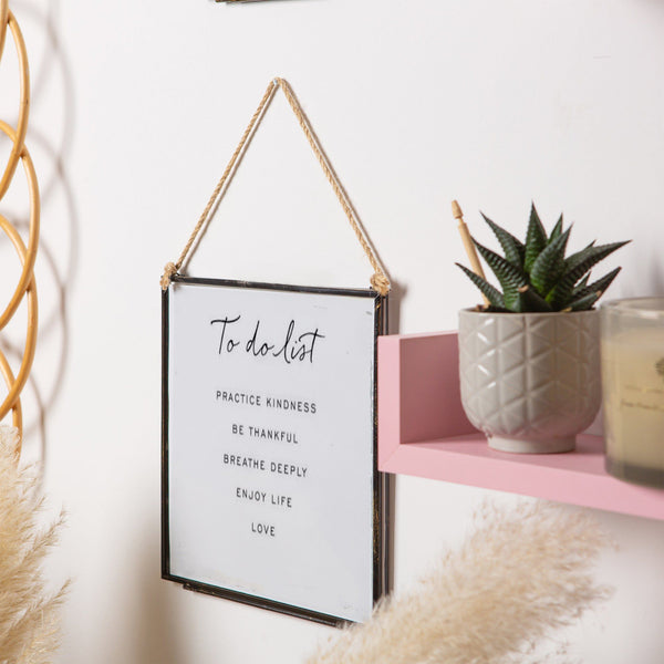 Nicola Spring 8" X 8" Black Hanging Metal Photo Frame