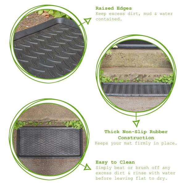 Nicola Spring 80 X 40cm Heavy Duty Rubber Boot Tray