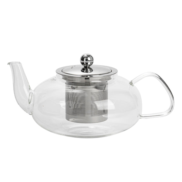 nicola spring 800ml Clear Glass Teapot with Stainless Steel Infuser