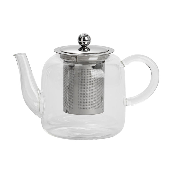 nicola spring 800ml Tall Glass Teapot with Stainless Steel Infuser