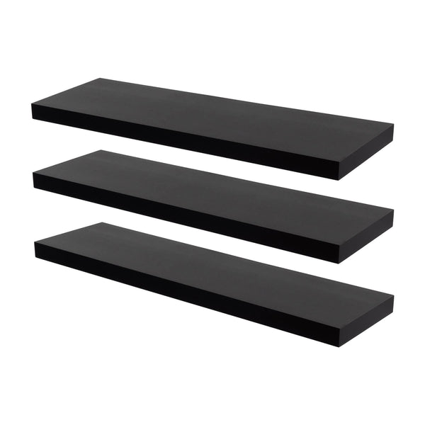 nicola spring 80cm Black Modern Floating Shelves - Pack of Three