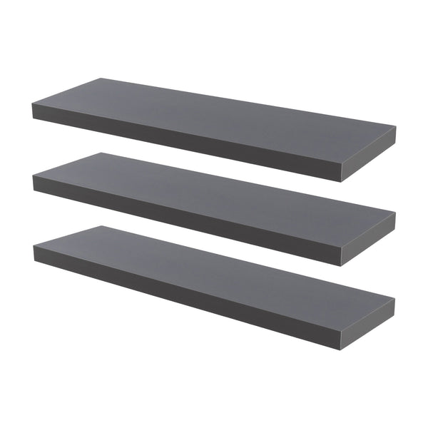 nicola spring 80cm Grey Modern Floating Shelves - Pack of Three
