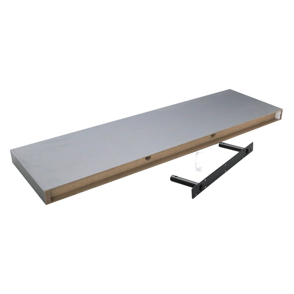 Nicola Spring 80cm Grey Modern Floating Shelves - Pack Of Two