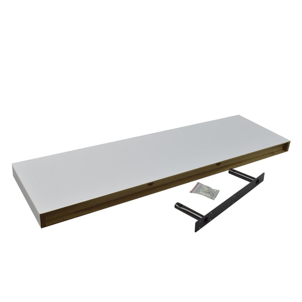 Nicola Spring 80cm White Modern Floating Shelves - Pack Of Two