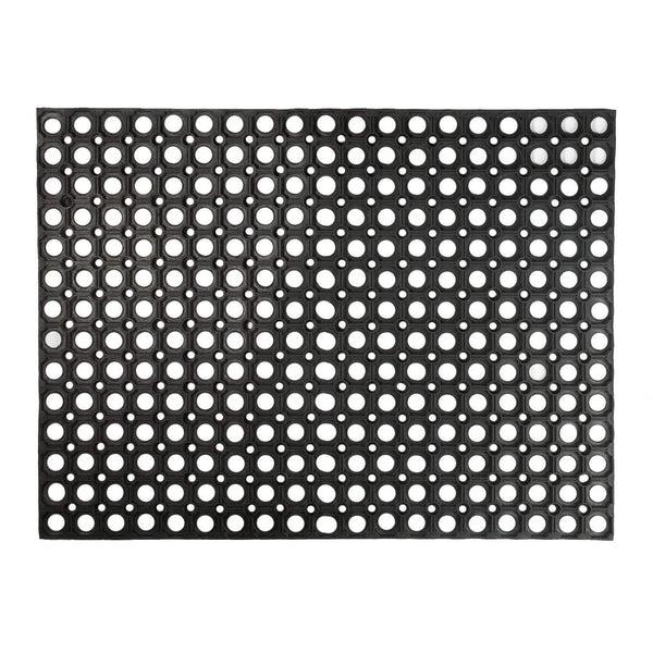 nicola spring 80cm x 60cm Black Heavy Duty Rubber Door Mat