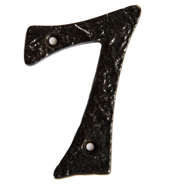nicola spring 80mm Black Rustic Iron House Number 7