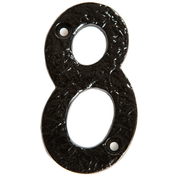 nicola spring 80mm Black Rustic Iron House Number 8