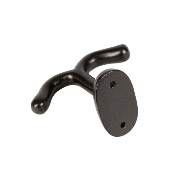 Nicola Spring 80mm X 60mm Black Double Ceiling Hook