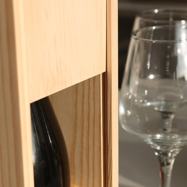 Nicola Spring 8pc Wooden Wine Box Set With Corkscrew & Glasses