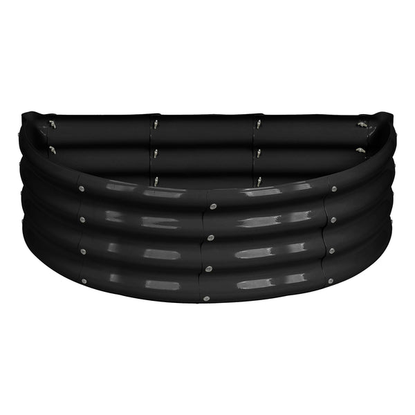 nicola spring 90cm x 45cm Semicircular Galvanised Steel Raised Garden Bed