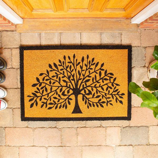 Nicola Spring 90cm X 60cm Tree Of Life Coir Door Mat