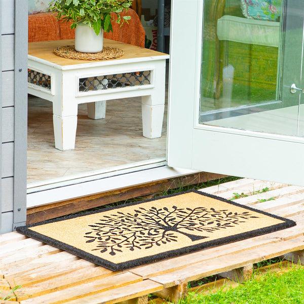 Nicola Spring 90cm X 60cm Tree Of Life Coir Door Mat