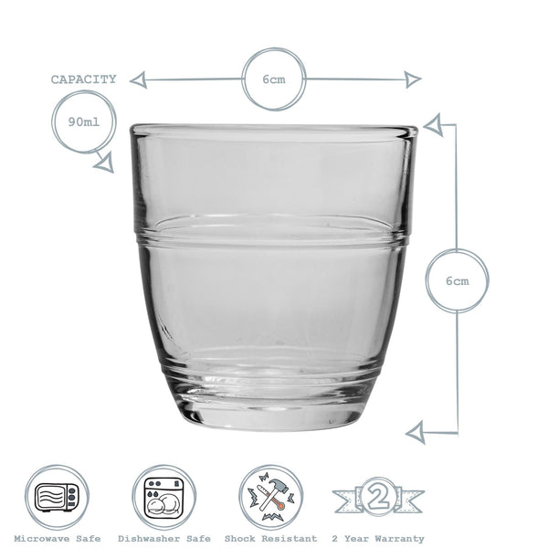 Nicola Spring 90ml Gigogne Shot Glasses - Pack Of Six