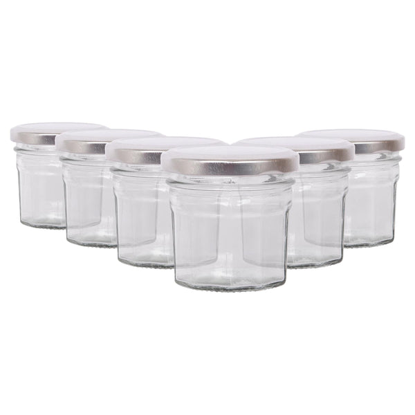 nicola spring 90ml Glass Jam Jars with Lids - Pack of 6