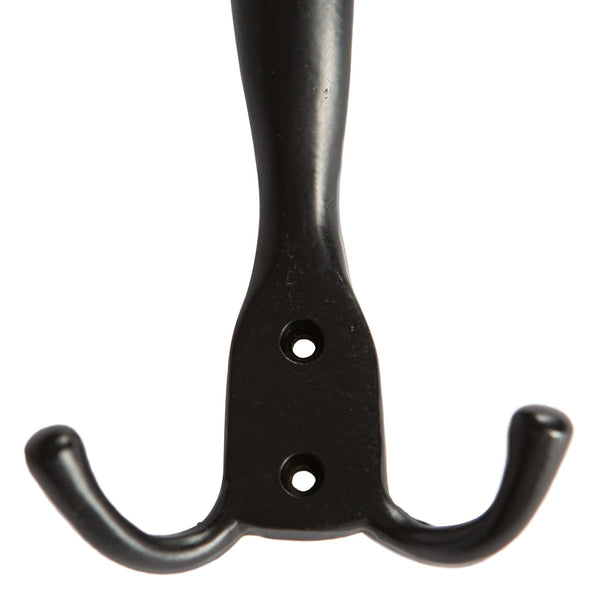 Nicola Spring 90mm X 140mm Black Rustic Hat And Double Robe Hook
