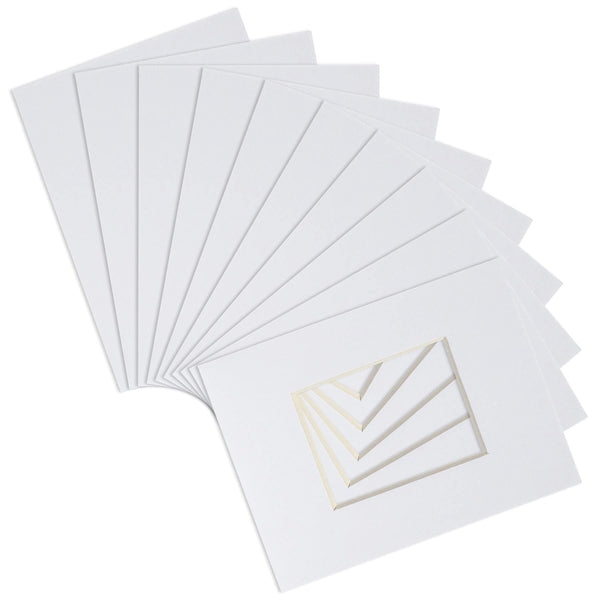 nicola spring A4 Frame Picture Mounts - for A5 (6" x 8") Image - Pack of 10