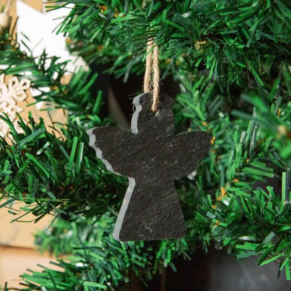 Nicola Spring Angel Slate Christmas Tree Decoration - Pack Of Six