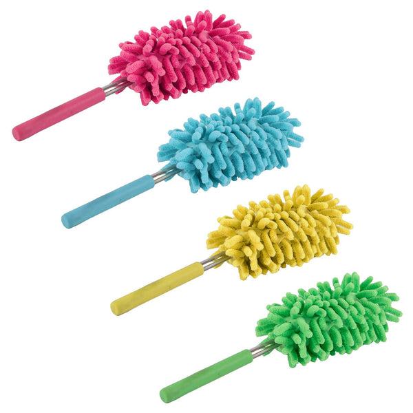 nicola spring Assorted 27-77cm Stainless Steel Extendable Microfibre Duster