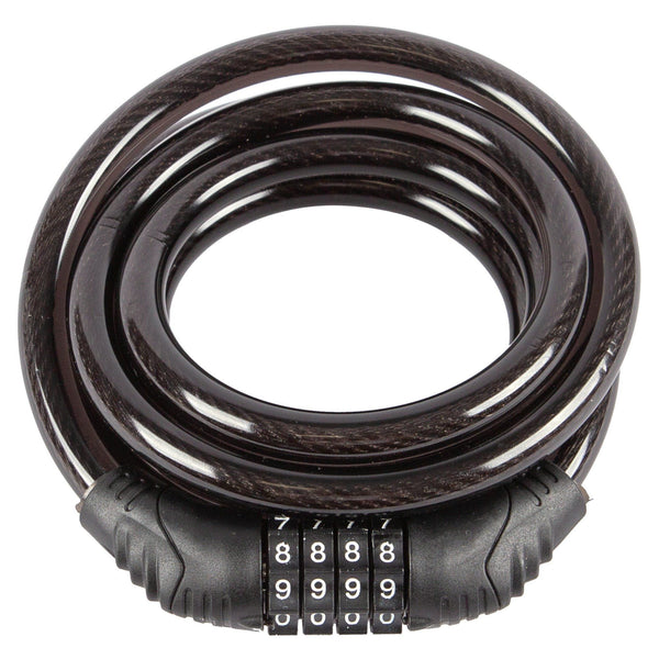 nicola spring Black 1.8m Steel Combination Cable Lock